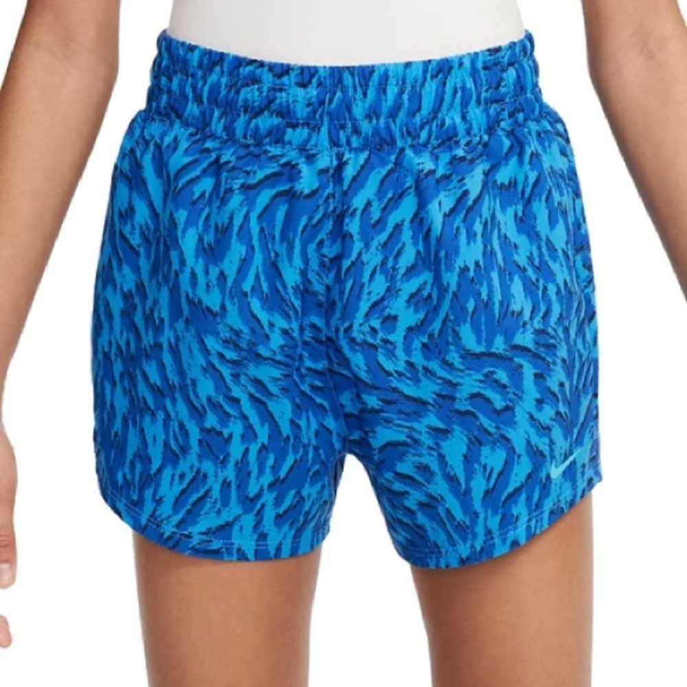 Nike Girls Size medium One Woven High Rise Printed Shorts With Liner nwt